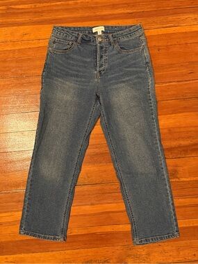 POPSUGAR Women's Straight Leg Medium Blue Jeans
